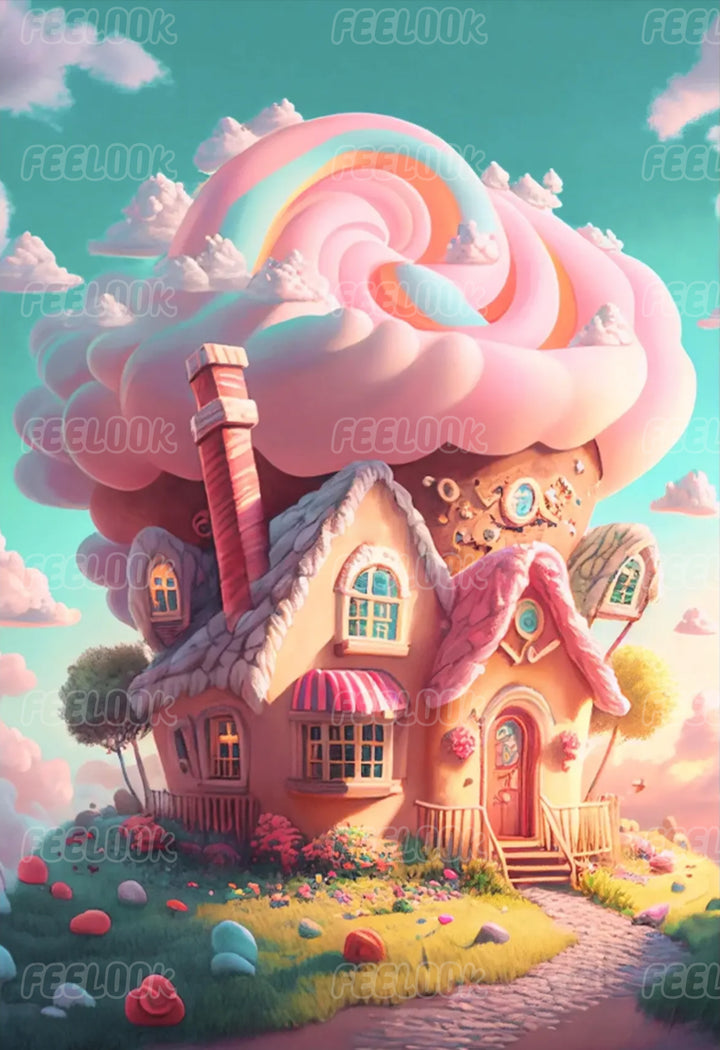 Feelook art diamond painting kit Candy House