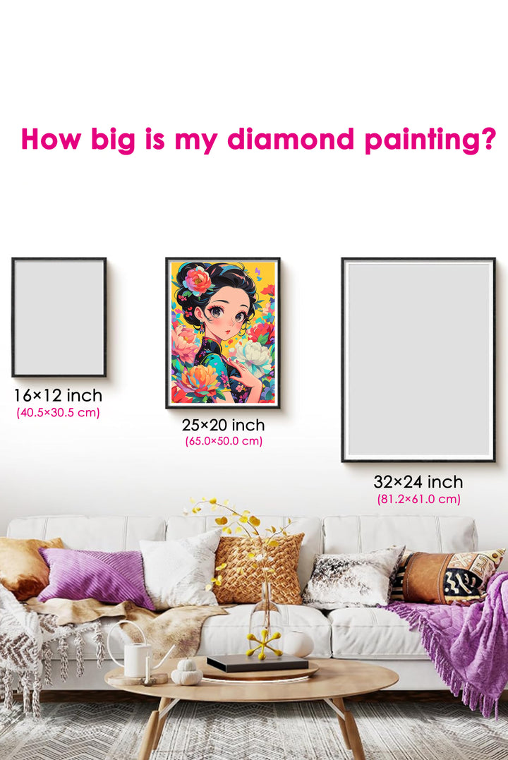 Feelook diamond paintings Graceful Lady living room decor