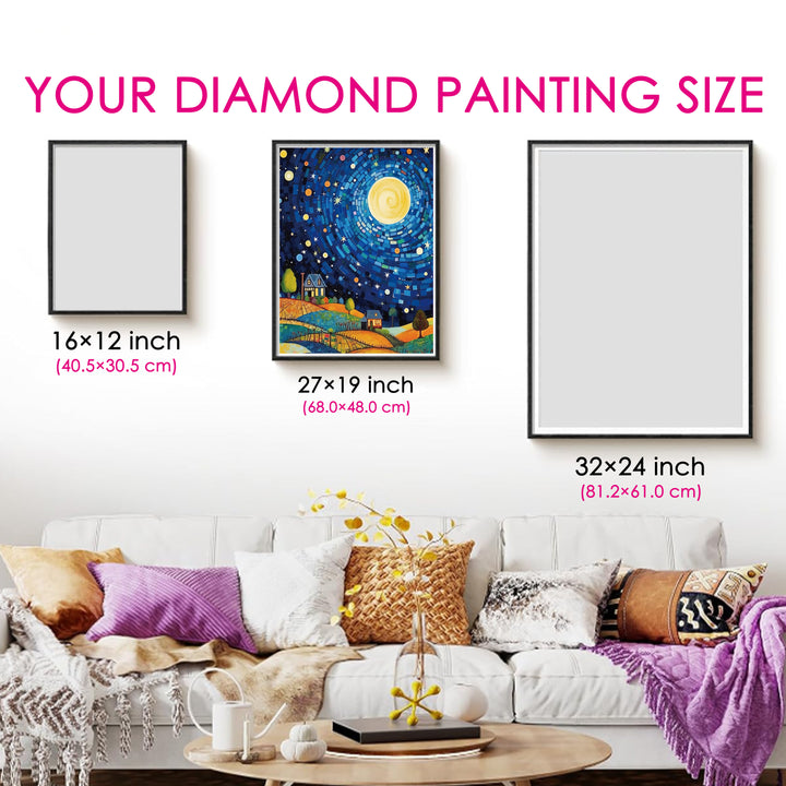 Feelook art diamond painting kits Moonlight