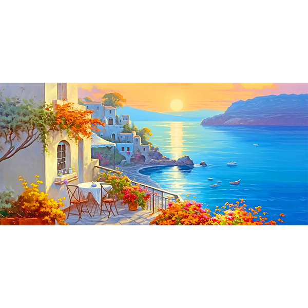 Feelook diamond painting kits Sunrise Mediterranean