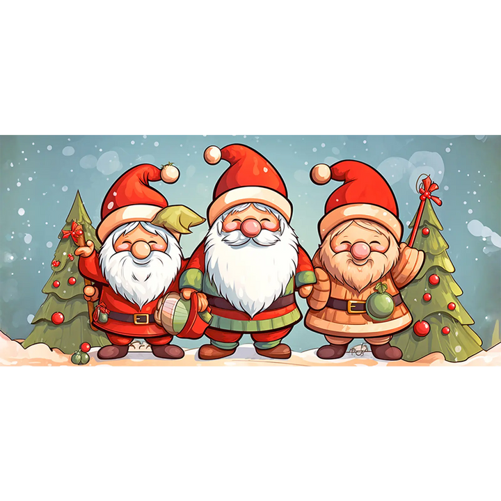  Feelook diamond painting kit Three Santa Claus 