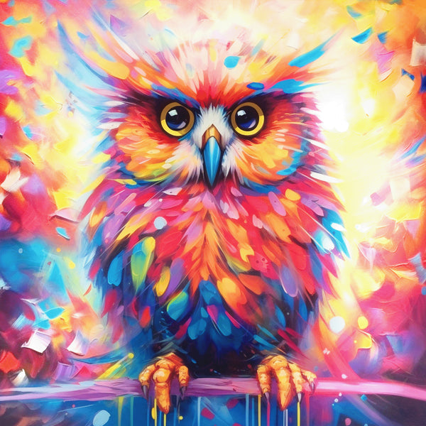  Feelook diamond painting Colorful Owl