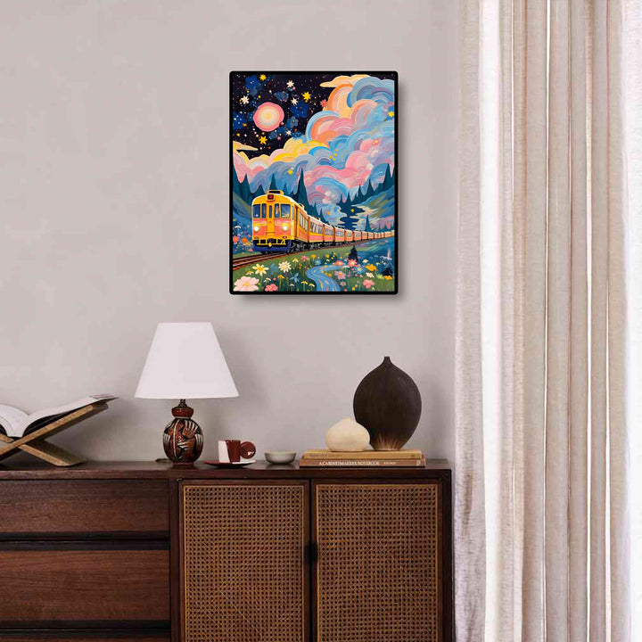  Feelook diamond painting Fairy-tale Train living room decor