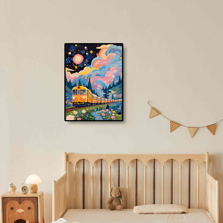  Feelook diamond painting Fairy-tale Train living room decor