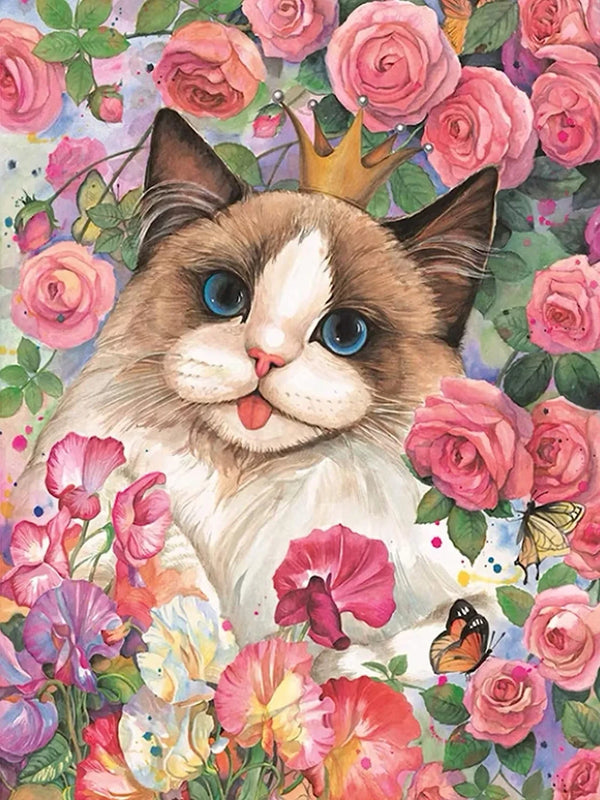 Feelook diamond painting Ragdoll Cat Queen