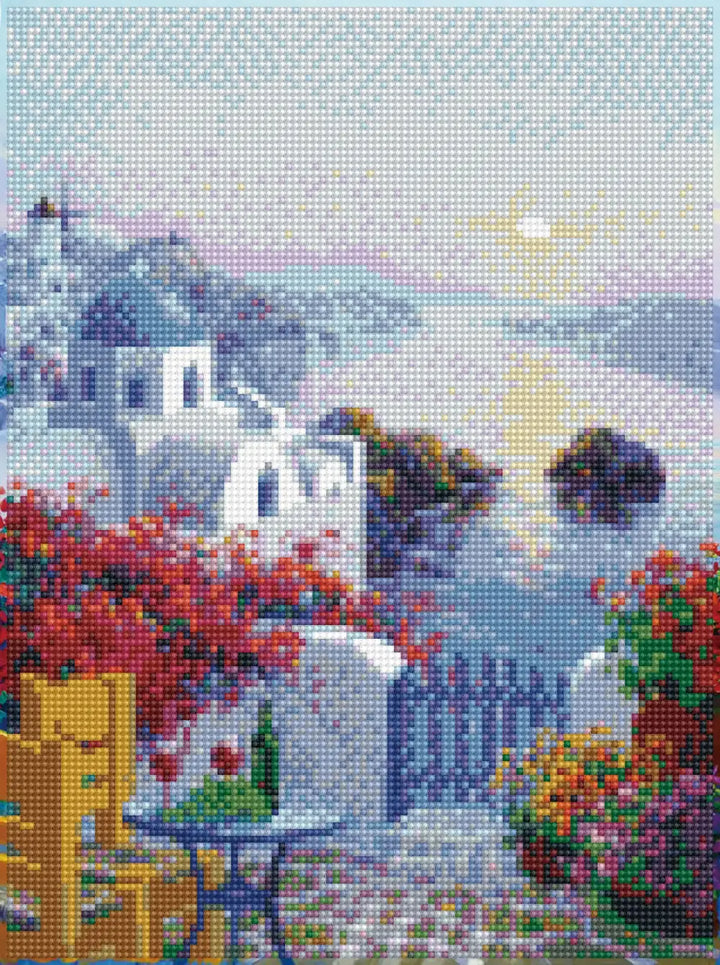  Feelook diamond painting kit Serene Santorini