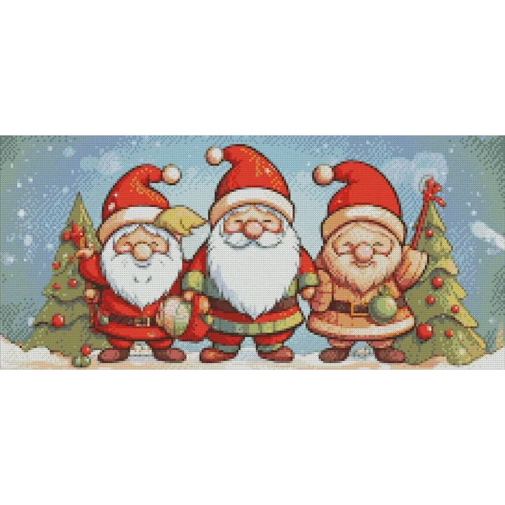  Feelook diamond painting kit Three Santa Claus 