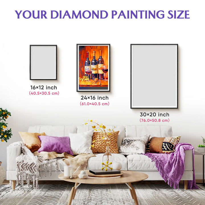 Feelook diamond painting kits Table Wine living room decor