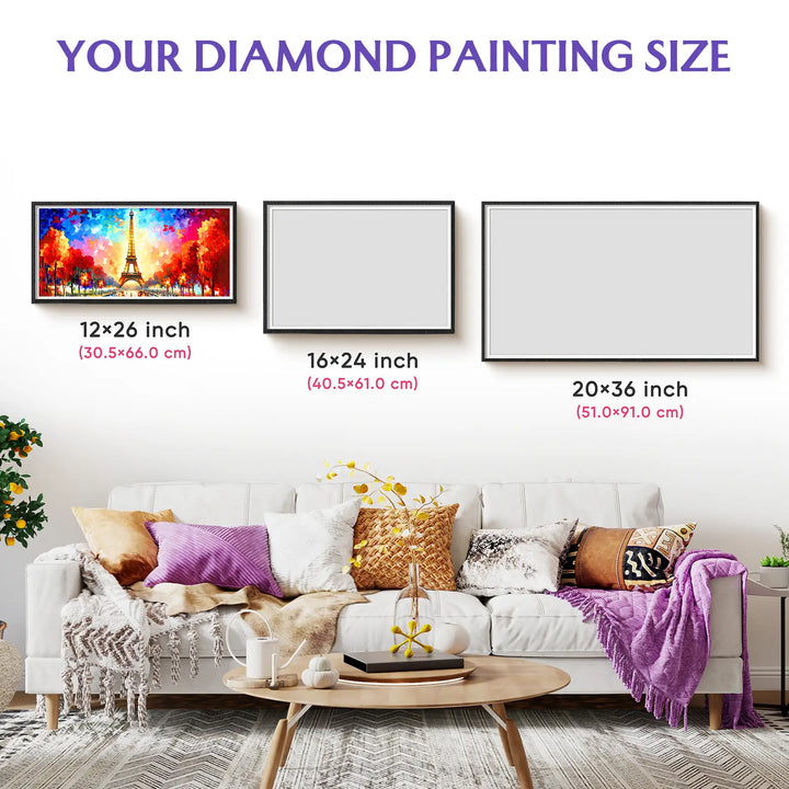 Feelook diamond painting kits Eiffel Tower living room decor